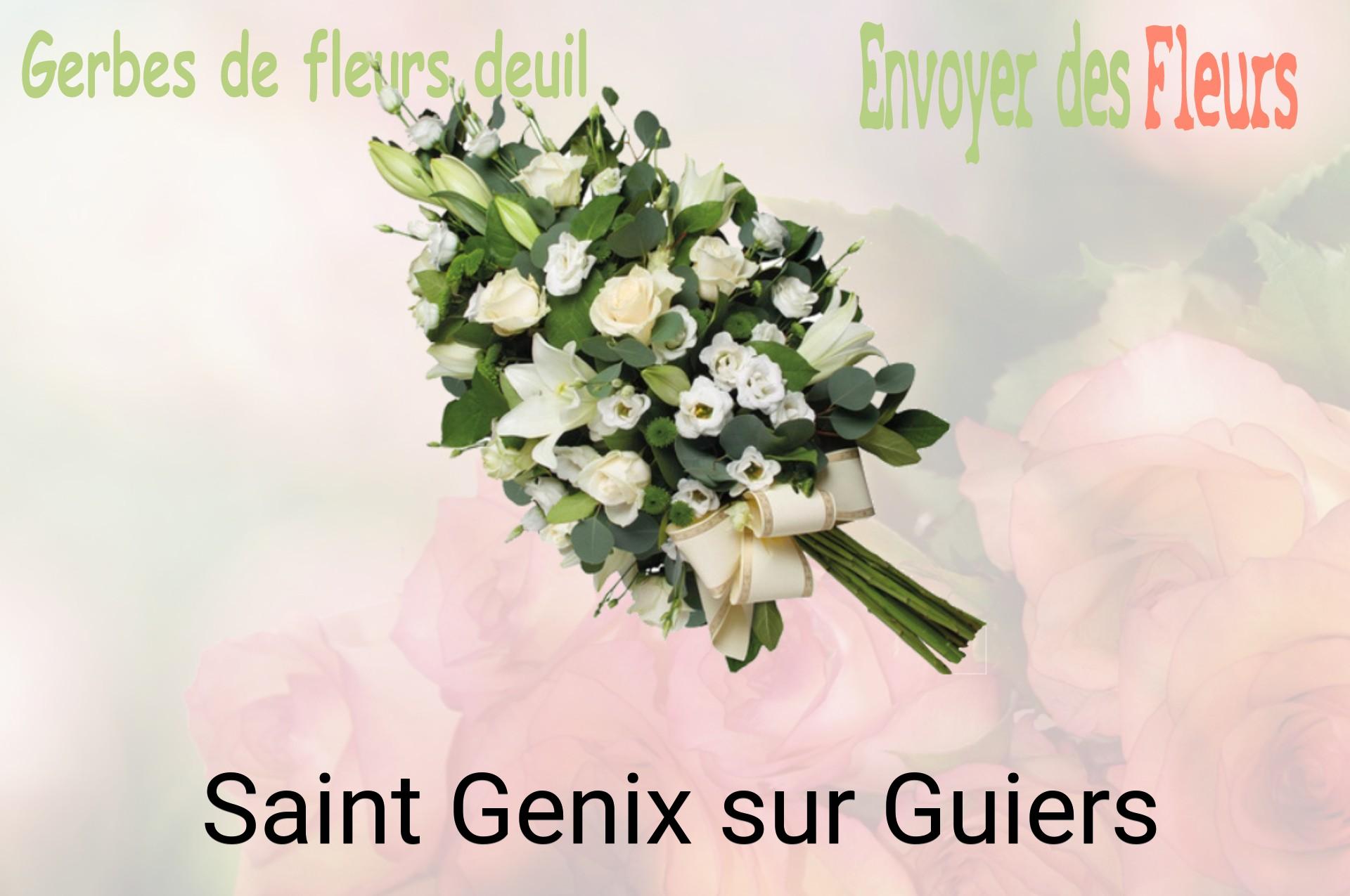 Gerbe de fleurs de deuil livrée à Saint-Genix-sur-Guiers